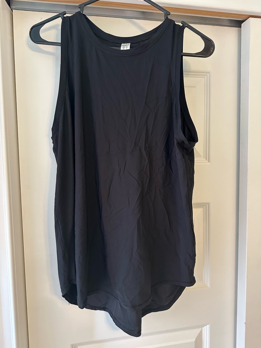 Spanx Women's Medium BoostUp Black High Neck Performance Athletic Tank Top EEUC!